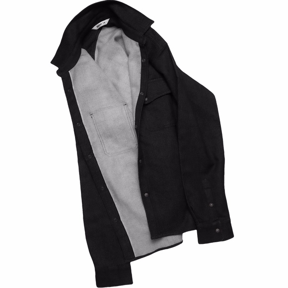 BNWOT / LTD. EDITION 3sixteen Crosscut Western Fleece Knit Shirt - Black - Large - Picture 8 of 11